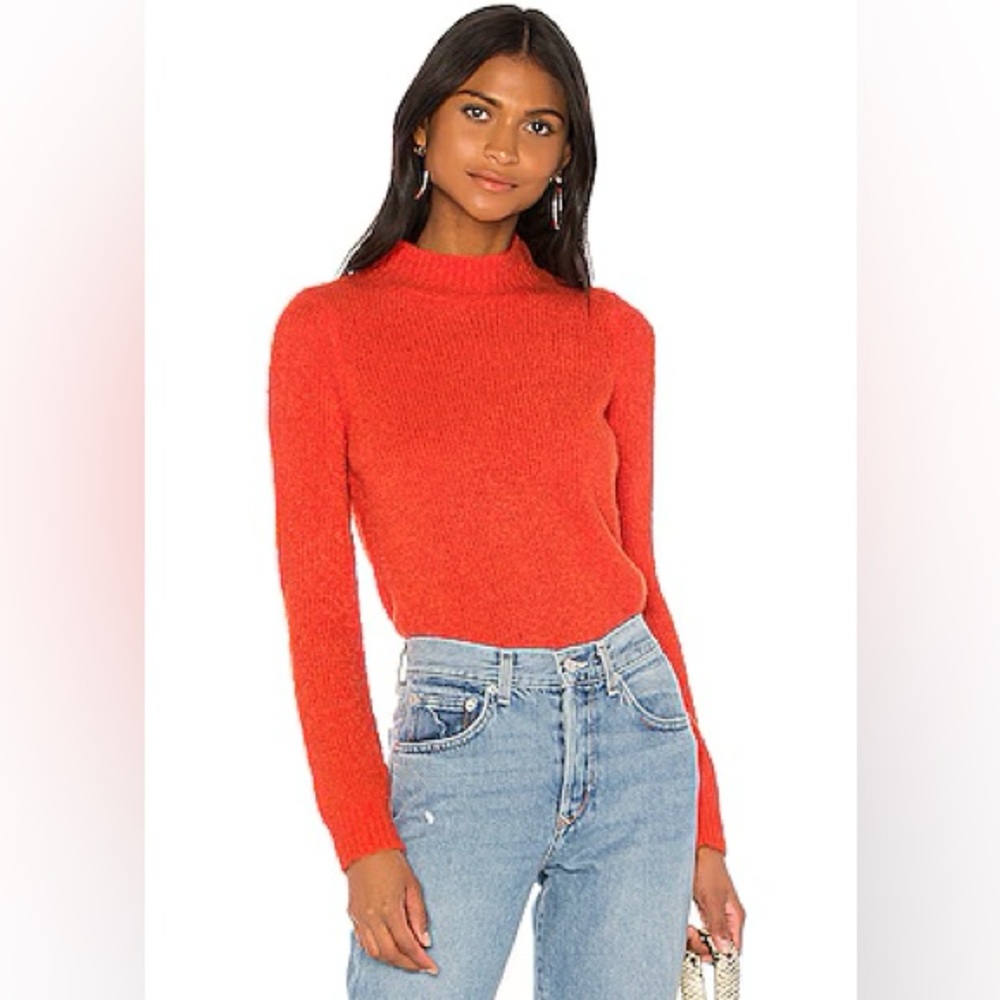 Lovers + Friends Red Crew Neck Sweater